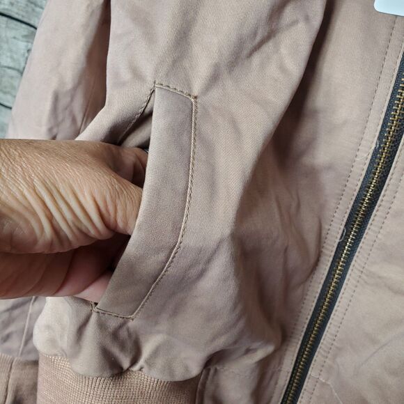 Women's J4 Bomber Jacket Brown Jacket Size Medium - Picture 2 of 12
